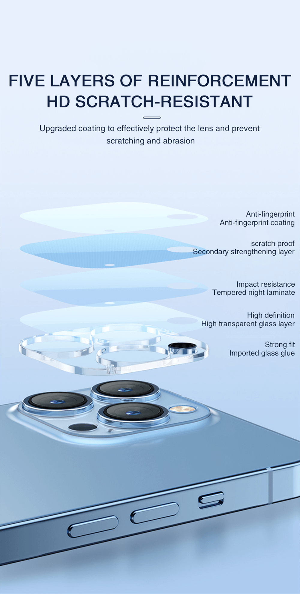 4Pc Camera Lens Protector For iPhone 14 13 12 Pro Max Full Cover Tempered Glass For iPhone 13 12 Mini Camera Protector Lens Film Camera Protective Glass For iphone Stevvex