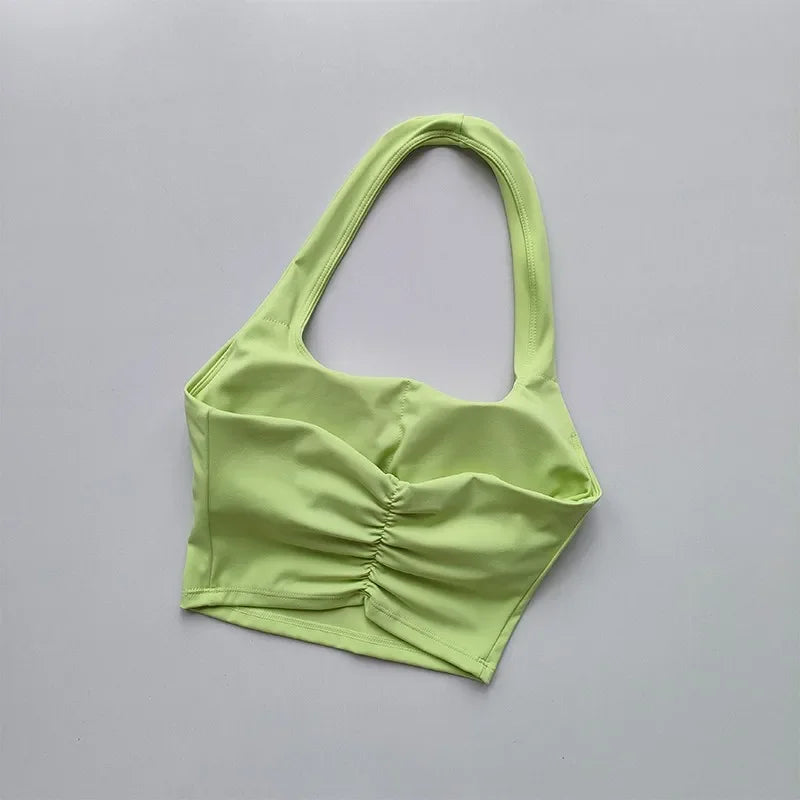 Backless Bliss: Sexy Sports Bra & Yoga Crop Top THRIXINE