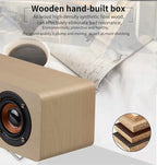 Wooden Bluetooth Speaker Portable Wireless Subwoofer Clock Soundbox Home Computer Echo Wall Soundbar HiFi Stereo TF AUX U Disk Lootquake LLC