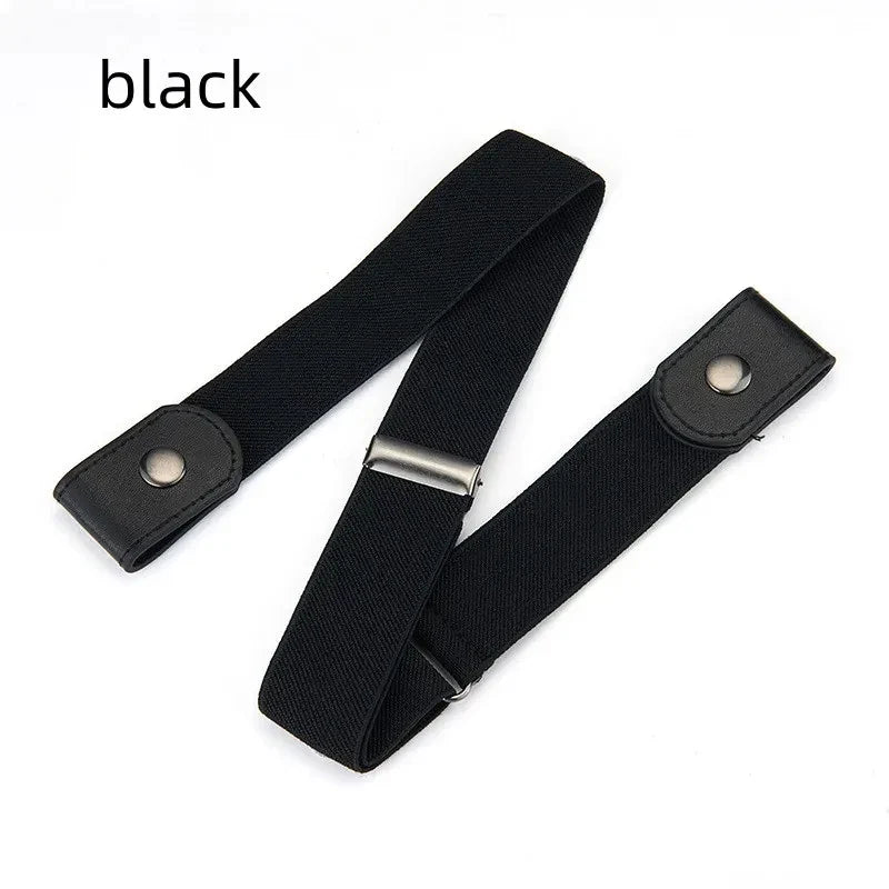 Buckle-Free Invisible Elastic Belt Adjustable Stretch Waist Band for Women Men Jean Pants Dress No Buckle Easy to Wear