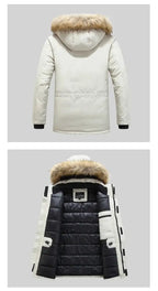 New Men Parkas Coat Windbreaker Big Pockets Wholesale Winter Parkas Men Thicken Coat Fur Hooded Jacket Overcoat Keep Warm Male