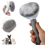 Pet Hair Remover Dog Brush Cat Comb Grooming Tools Dogs Accessories Cat Supplies Stainless Steel Beauty Massage Comb  Dog Cat Brush Pet Brush for Long and Short Hair with Self-Cleaning Brush Stevvex
