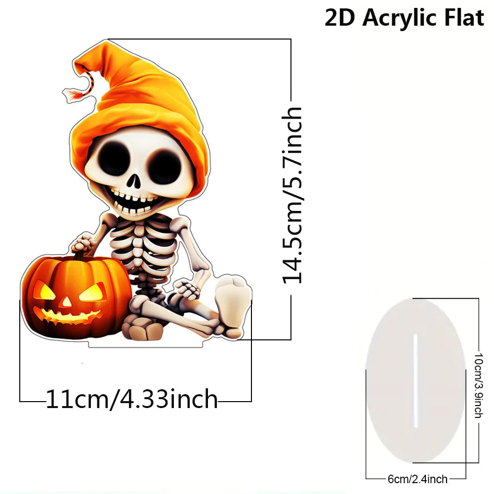 2D Acrylic Spooky Ghost & Pumpkin Hanging Decor | Halloween Swaying Ornaments for Window, Porch, Party Home Decoration Gift Set Lootquake LLC