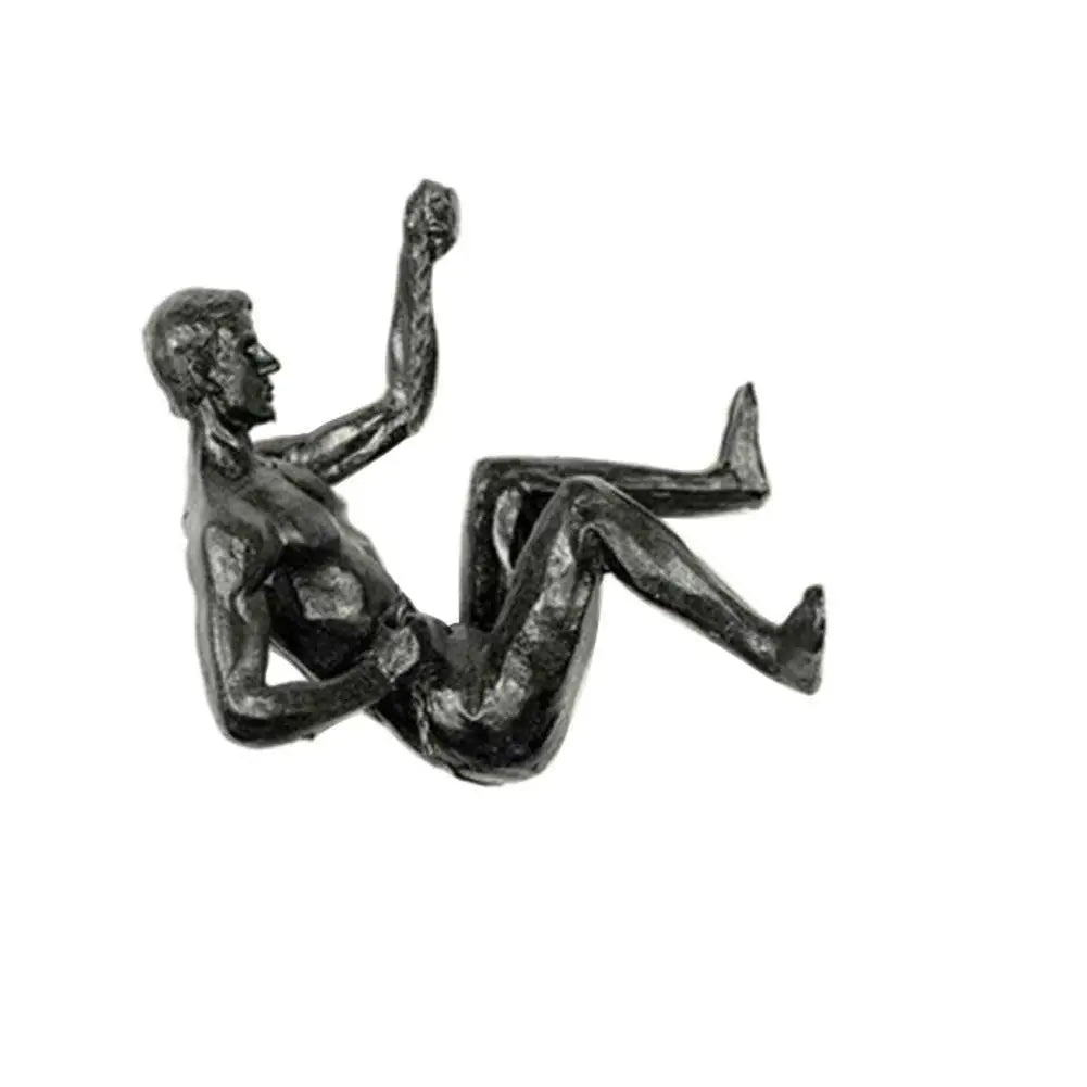 2024 Christmas Modern Simplicity Athlete Resin Sculpture Creative Climbing Man Wall Sculptures Hand-Finished For Wall Art Statue Lootquake LLC