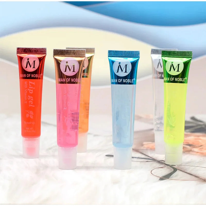 6pcs Fruit Moisturizing Lip Gloss Oil,Transparent Lipstick,Ve, Rosehip,Argan,Peppermintaloe,Coconut Flavor Lip Gel,Long Lasting Lootquake LLC