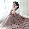 Cotton Bamboo Fiber Blanket Lunch Break Blanket Summer Cooling Sofa Bed Air Condition Blankets For Kids Adults Bedding Coverlet
