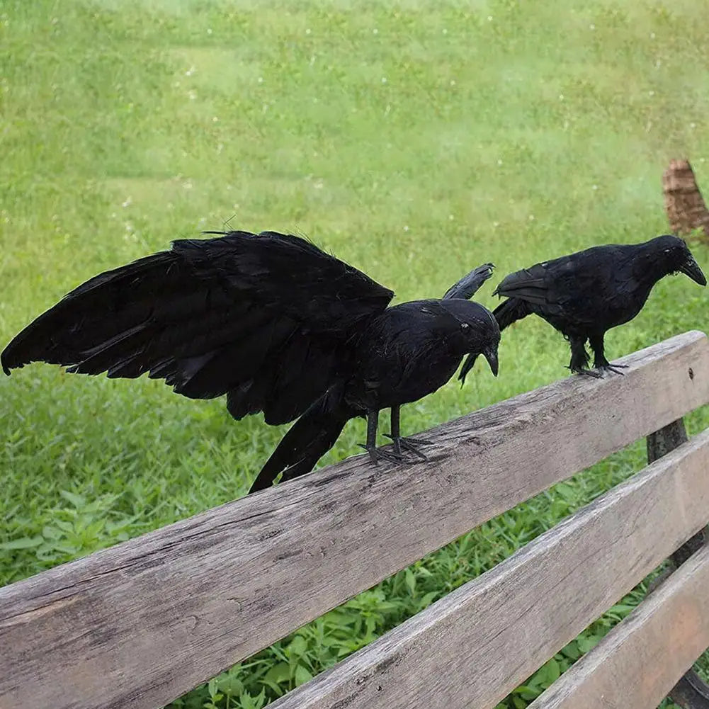 Halloween Decoracion Simulation Black Crow Raven Bird Repellent Pest Control Pigeon Repellent Event Party Bar Decoration Lootquake LLC