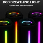 Outdoor Portable Bluetooth 53 Wireless Speaker IPX6 Waterproof High Power Audio RGB Lantern Subwoofer Lootquake LLC