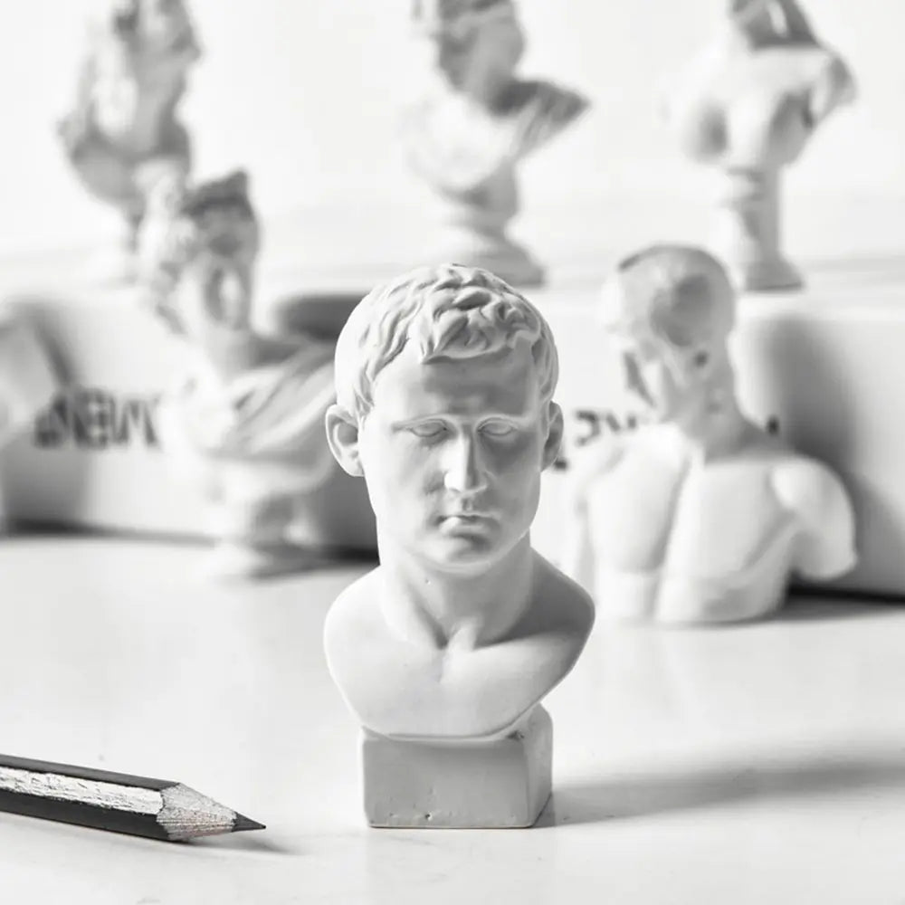 Miniature Desktop Ornament Home Decor Gypsum Portraits Greek Mythology Figurine Famous Sculpture Plaster Bust Statue Lootquake LLC