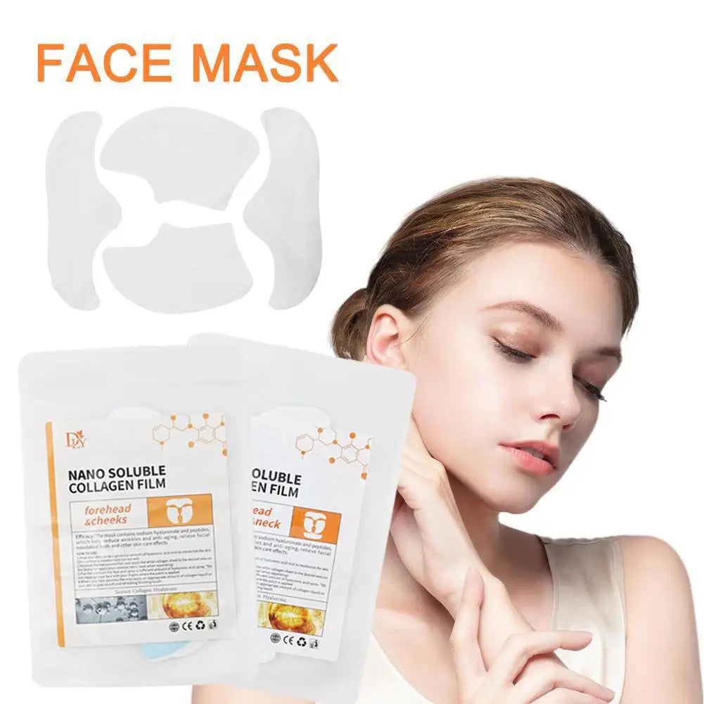Collagen Film Paper Soluble Facial Mask Cloth Anti-Aging Soluble Water Face Filler Full Collagen Fiming Lifting Face Skin Care Lootquake LLC