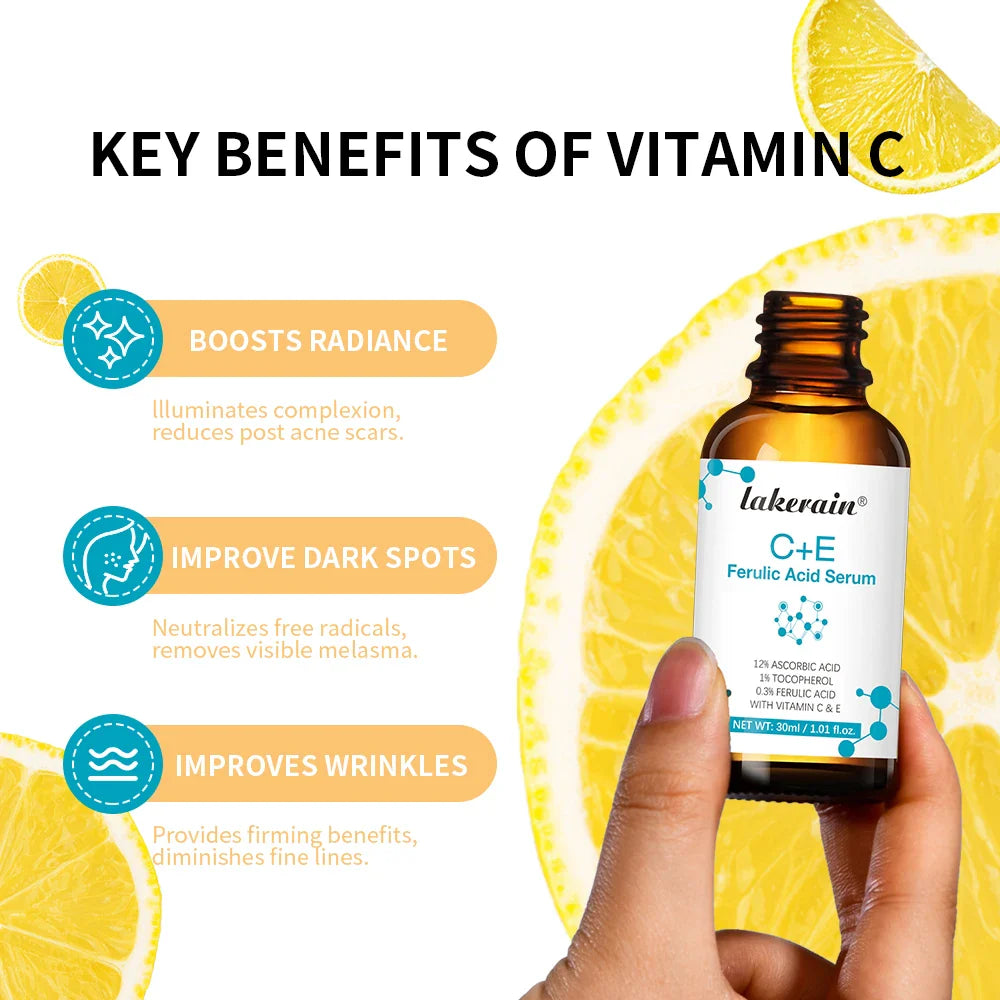 Vitamin C Face Serum Vitamin CE Serum with Ferulic Acid for Women Vitamin E&Ferulic Serum Skin Care, Vitamin C Serum for Face Lootquake LLC