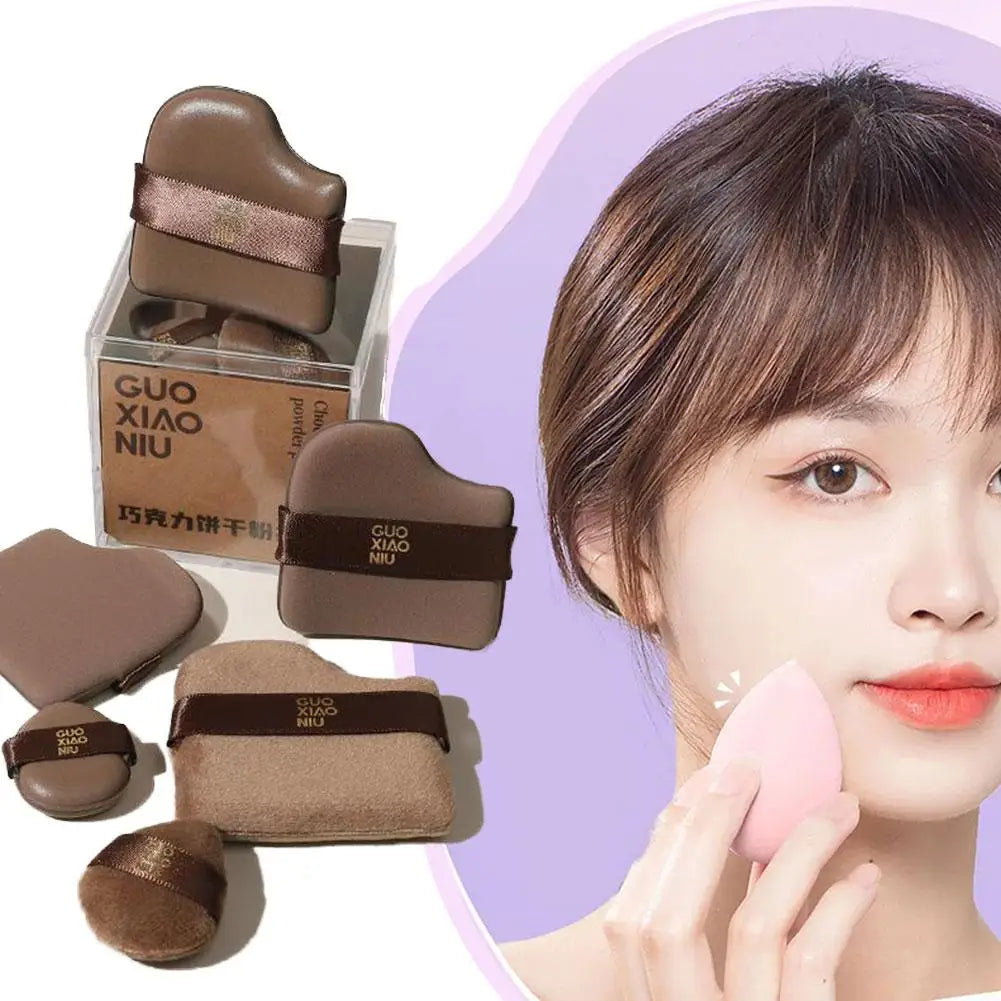 Mini Finger Powder Puff 6 Piece/Pack Makeup Powder Puff Loose Super Soft Makeup Blender Puff Air Cushion Foundation Sponge Tool