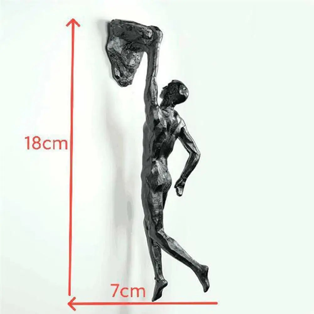 2024 Christmas Modern Simplicity Athlete Resin Sculpture Creative Climbing Man Wall Sculptures Hand-Finished For Wall Art Statue Lootquake LLC