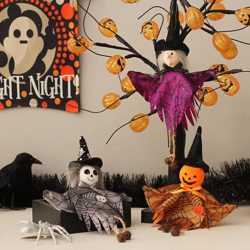 Halloween Decorations Doll Bar Decor Pumpkin Ghost Witch Pendant Scary Halloween Kids Gift Halloween Party Decoration for Home Lootquake LLC