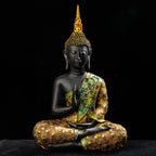 Large Buddha Statue Thailand Buda Buddha Sculpture Green Resin Handmade Buddhism Hindu Fengshui Figurine Meditation Home Decor Lootquake LLC