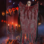 Horror Skull Ornaments Halloween Outdoor Haunted House Yard Decor Corpse Death Prop Skull Ghost Pendant Halloween Party Supplies Lootquake LLC