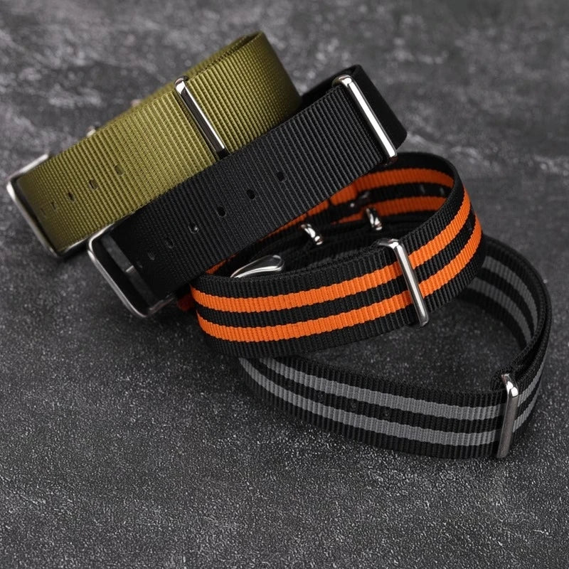 Polar Nylon Watch Strap Canvas Band, Unisex, Durable Pin Buckle Wristband