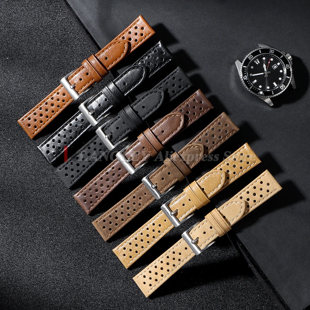 Motorola Moto Watch Band Vintage Leather Strap Breathable Bracelet