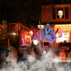 Halloween Props with Terrifying Sounds and Lights Fun Costumes Flying Scary Witch Broom Wizard Decor for Garden Yard Lawn Indoor Lootquake LLC