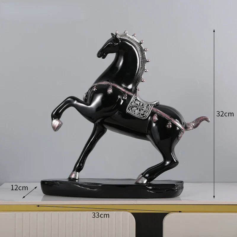 Resin Horse Sculpture, Animal Statue, European Style, Souvenir Gift, Living Room, Office, Study, Desktop Decoration, Gifts