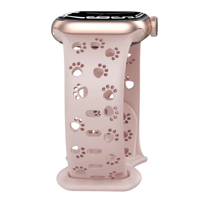Apple Watch Silicone Strap - Soft Hollow-Out Cat Pattern