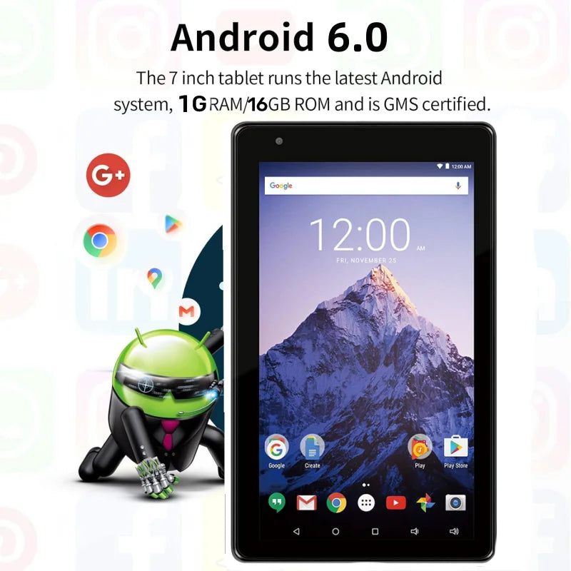 7 INCH 1GB RAM 16GB ROM RCT6973 Android 6.0 Tablet PC Sofiaboard RK30sdk Quad-Core 1024 x 600 pixels WIFI Dual Camera Lootquake LLC