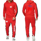 2025 Spring Autumn FABIO QUARTARARO WITH SIGNATURE Printed Sports High Quality Sets Men's Pocket Hooded Hoodies+Sweatpants Suits Pi-Mart
