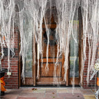 76x183cm Halloween Decorations Black Creepy Gauze Cloth Window Table Door Net Spooky Fancy Dress Party Haunted House Wall Decor