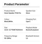 Smart Bluetooth Translator RGB Speaker 18 Languages Real-time Translation AI bluetooth 5.4 speaker with LCD display, game,alarm Lootquake LLC