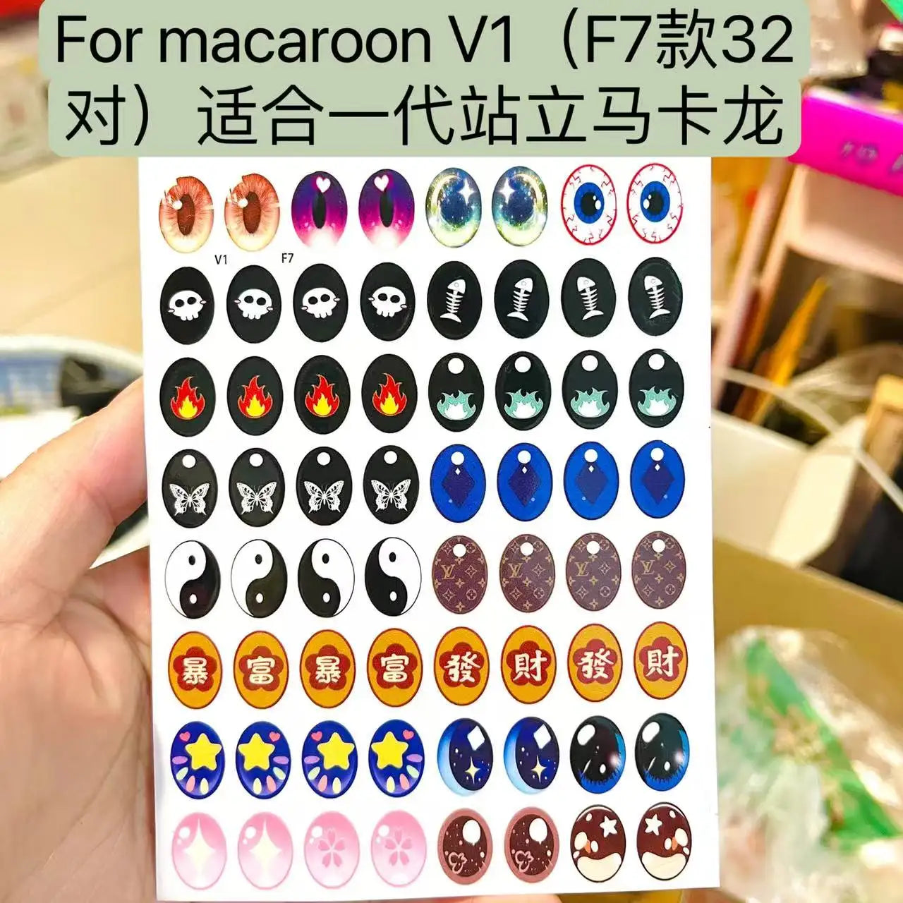 17cm Labubu V1v2 Custom Gorgeous And Exquisite Eye Stickers Eyelash Stickers Vinyl Dolls Makeup Diy Tools Accessories Lootquake LLC