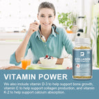 Beworths Bone Collagen Complete Capsules for Calcium Absorption Bone Growth Collagen Antioxidant Support Collagen Production