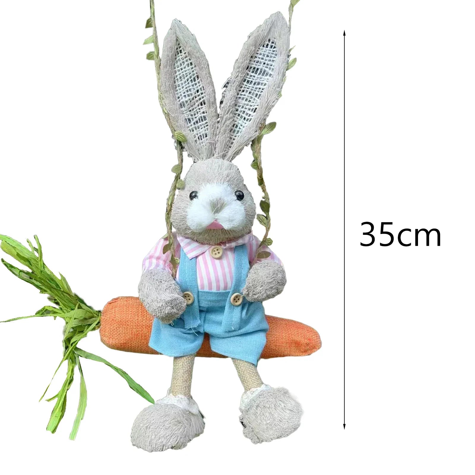 Easter Bunny Pendant Swing Rabbit Hanging Ornament for Dining Room Holiday Collections Display Home Decor Wedding Party Art Gift Lootquake LLC