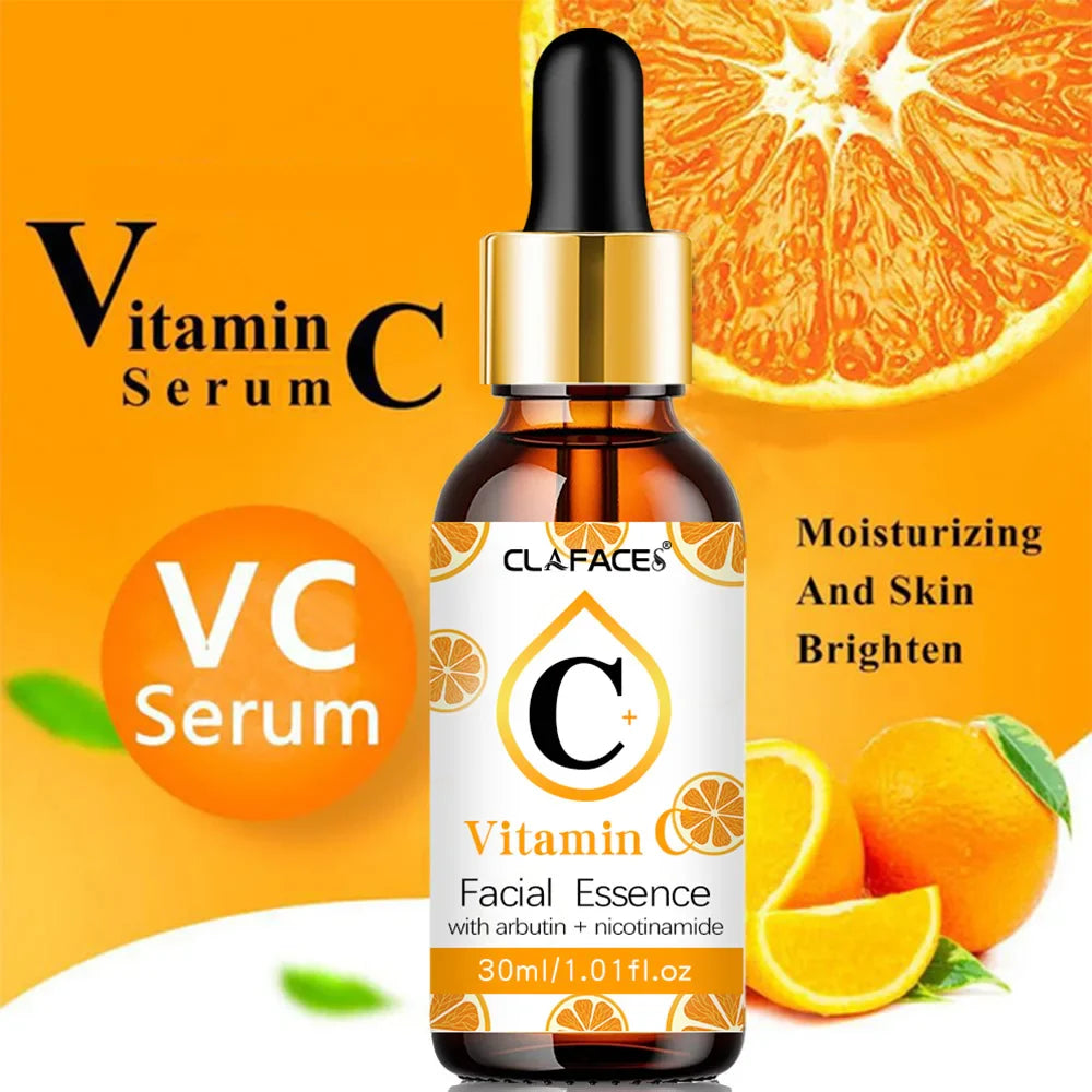 Vitamin C essence removes dark spots, whitens, moisturizes, resists aging, wrinkles and tightens skin care cosmetics 30ml