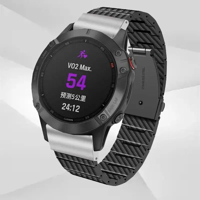 Garmin Carbon Fiber Band - Durable QuickFit Strap - SJB-DIAMOND ELITES