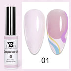 5ML Gold Silver Metallic Liner Paint Gel Polish Chrome Mirror Metal Effect Super Bright French UV LED Semi Permanent Nail Gel Lootquake LLC