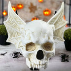 ‌Halloween Bat Skull Decor Spooky Gothic Home Decoration Unique Resin Handmade Craft Creepy Party Supplies Scary Shelf Display Lootquake LLC