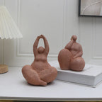 1pc, Sandstone Resin  Chubby Woman Statue  Handmade Sandstone Abstract Art Home Living Room Office Cabinet Tabletop Entryway Dec Lootquake LLC