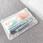 5pcs Transparent Zipper PVC Storage Bag Antioxidant Matte A5/A6 Cash Envelope Information Storage Folder School Office Supplies Lootquake LLC