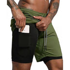Men's Sport Shorts cool Double-deck Running Shorts - SJB-DIAMOND ELITES