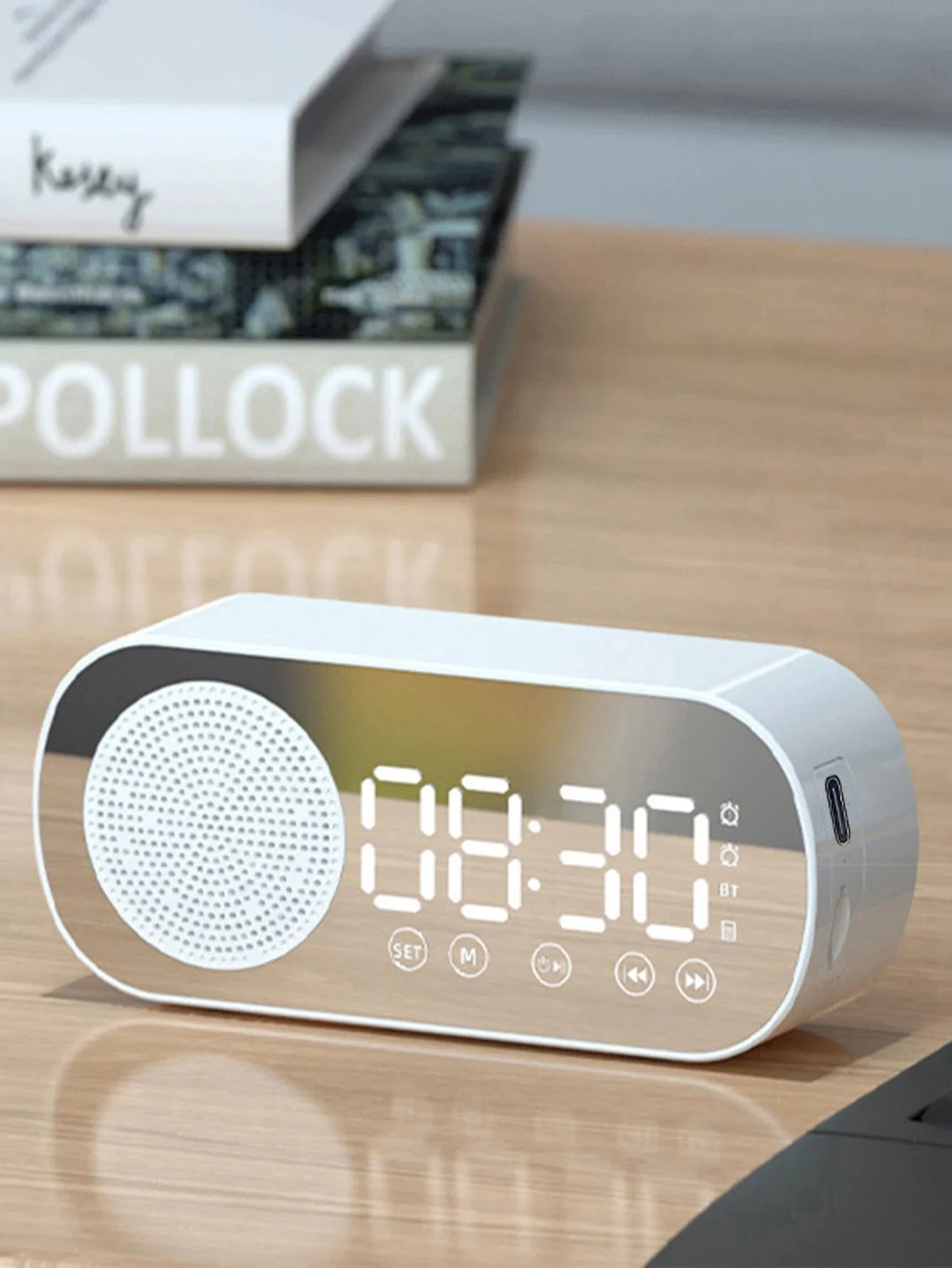 Wireless Bluetooth Speaker, Multi-functional Loud Subwoofer Clock, Mini AI Smart Alarm Clock Speaker Lootquake LLC