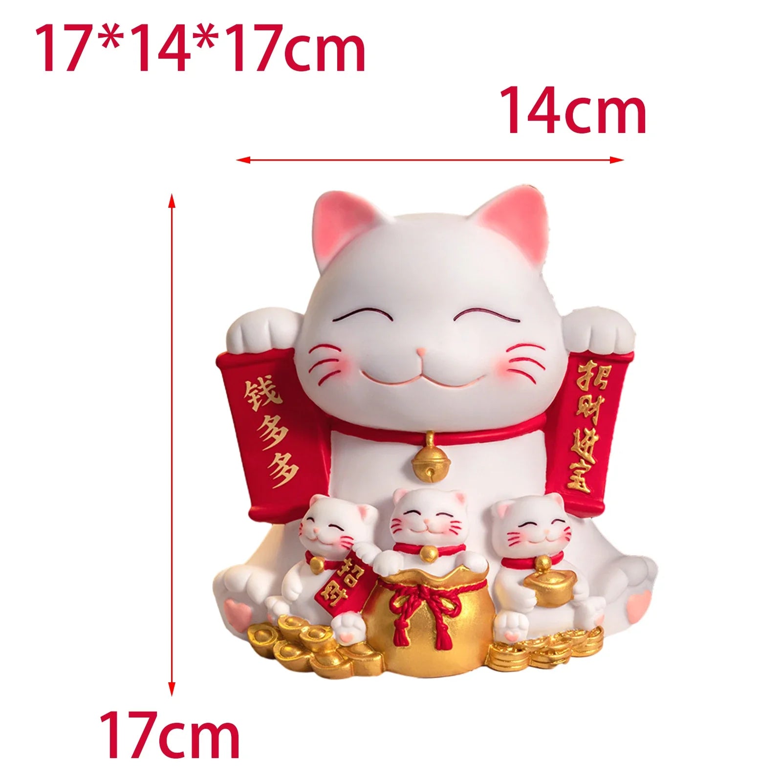 Maneki Neko Cat Piggy Bank Animal Statue Cat Figurine Piggy Bank for Chinese New Year Gift Home Decoration Easter Gifts Kids Lootquake LLC