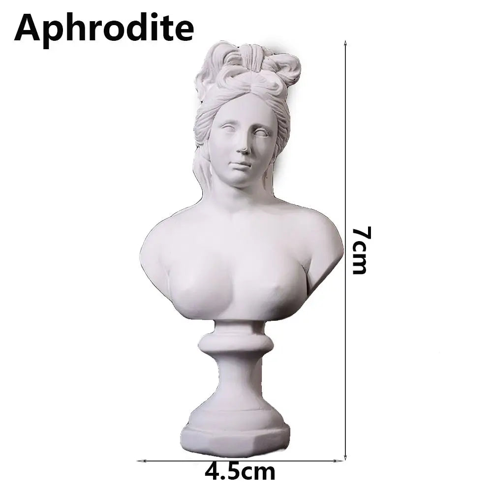 Miniature Desktop Ornament Home Decor Gypsum Portraits Greek Mythology Figurine Famous Sculpture Plaster Bust Statue Lootquake LLC