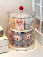 Labubu Rotating Display Box, Transparent Acrylic, Plush Doll Hand-Made Dust-Proof Labubu Pendant Storage Box. Lootquake LLC