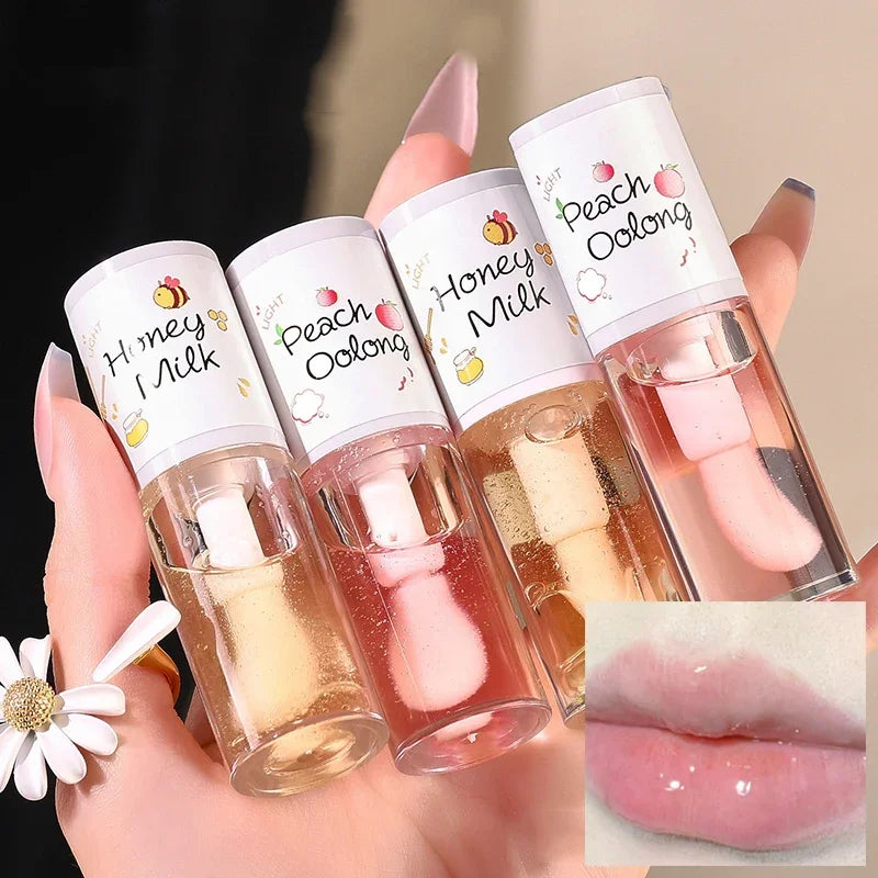 Moisturizing Balm Lip Gloss Labial Lips Moisturizer Jelly Lipstick Bright Oil Big Lip Brush Make Up Korean Beauty Cosmetics Lootquake LLC