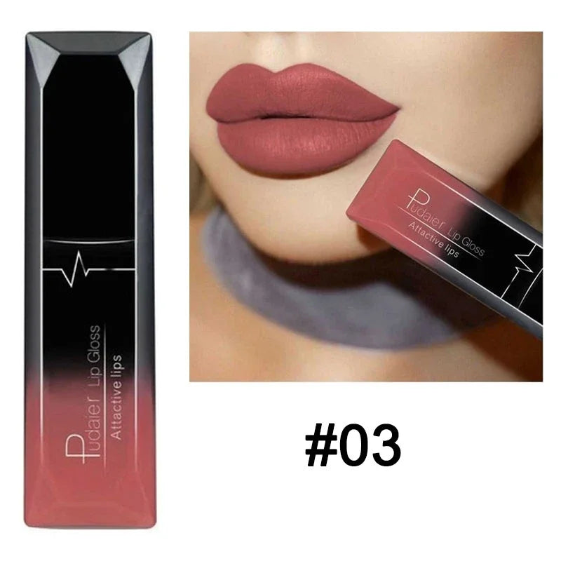 Waterproof Nude Matte Velvet Glossy Lip Gloss Lipstick Lip Balm Sexy Red Lip Tint 21 Colors Women Fashion Makeup Christmas Gifts Lootquake LLC