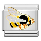 Hapiship 2023 Fashion Charm Italian Links Flower Flower Bee Tent Fit 9mm Bracelet Stainless Steel Making DIY Jewelry DJ661-C