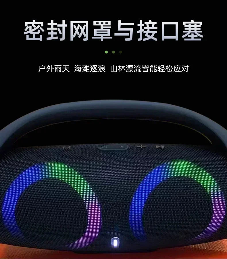 Portable Waterproof 100W High Power Bluetooth Speaker RGB Colorful Light Wireless Subwoofer 360 Stereo Surround TWS FM Boom Box Lootquake LLC