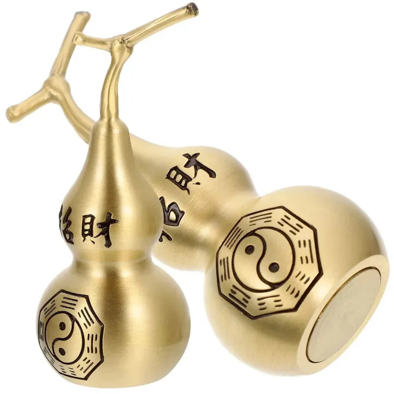 Gourd Craft Shui Feng Decor Statue Chinese Ornament Wealth Figurine Hu Lu Fengshui Desktop Lucky Sculpture Lootquake LLC