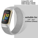 Fitbit Charge 5 6 Stainless Steel Magnetic Band - Stylish Durable - SJB-DIAMOND ELITES