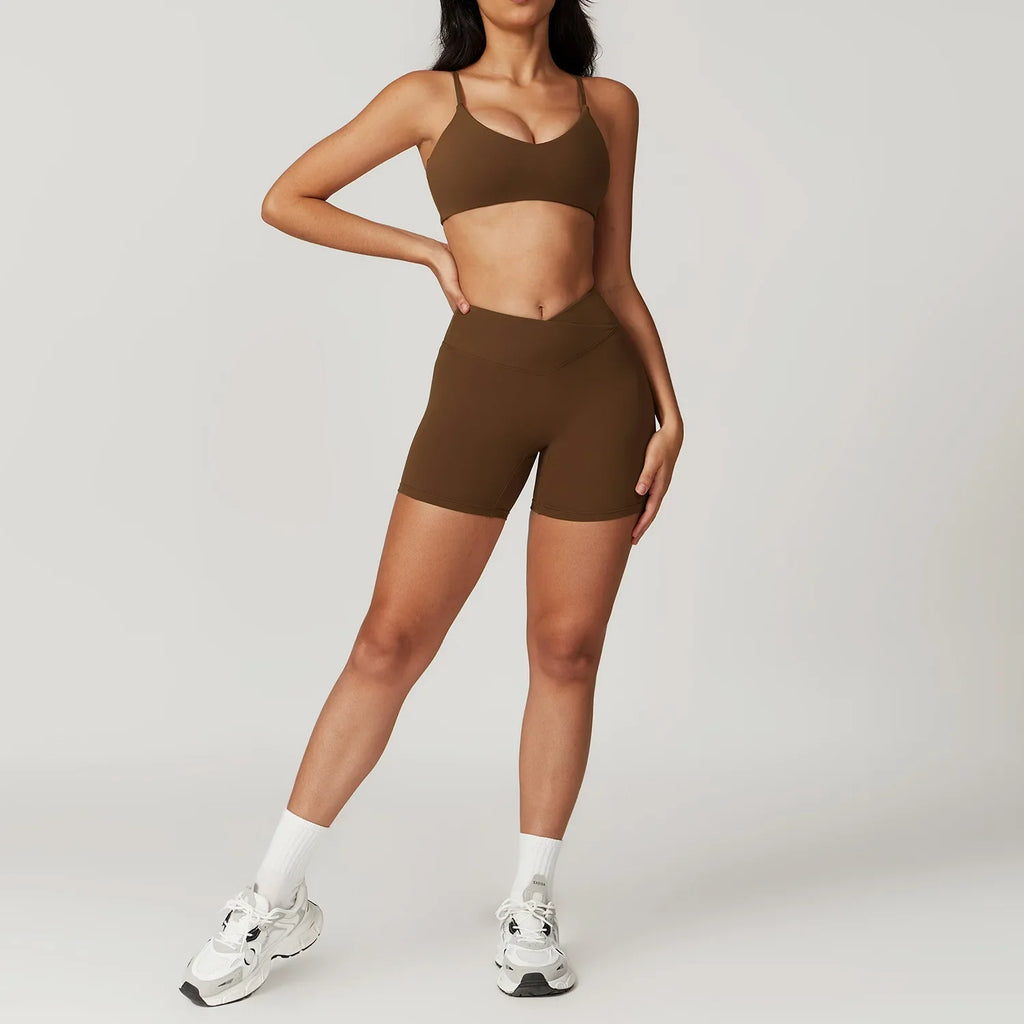 Women's 2-Piece Yoga Set: Crop Top & Leggings THRIXINE